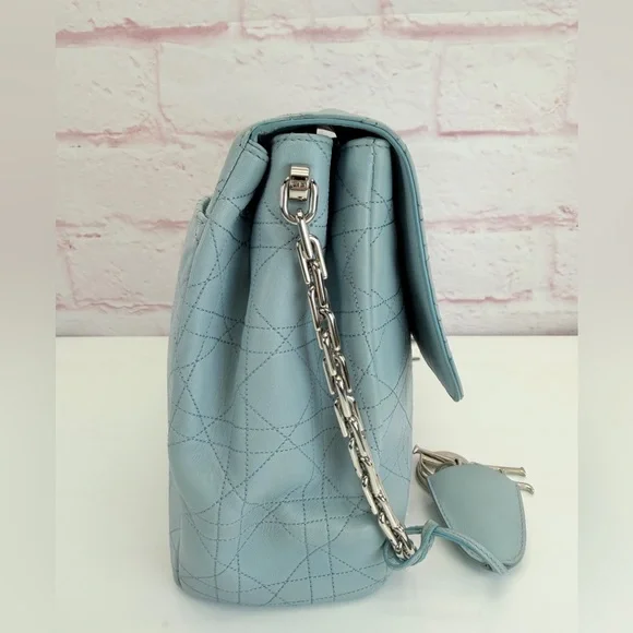 Dior Light Blue Cannage Leather Diorling Shoulder Bag - Picture 7 of 16